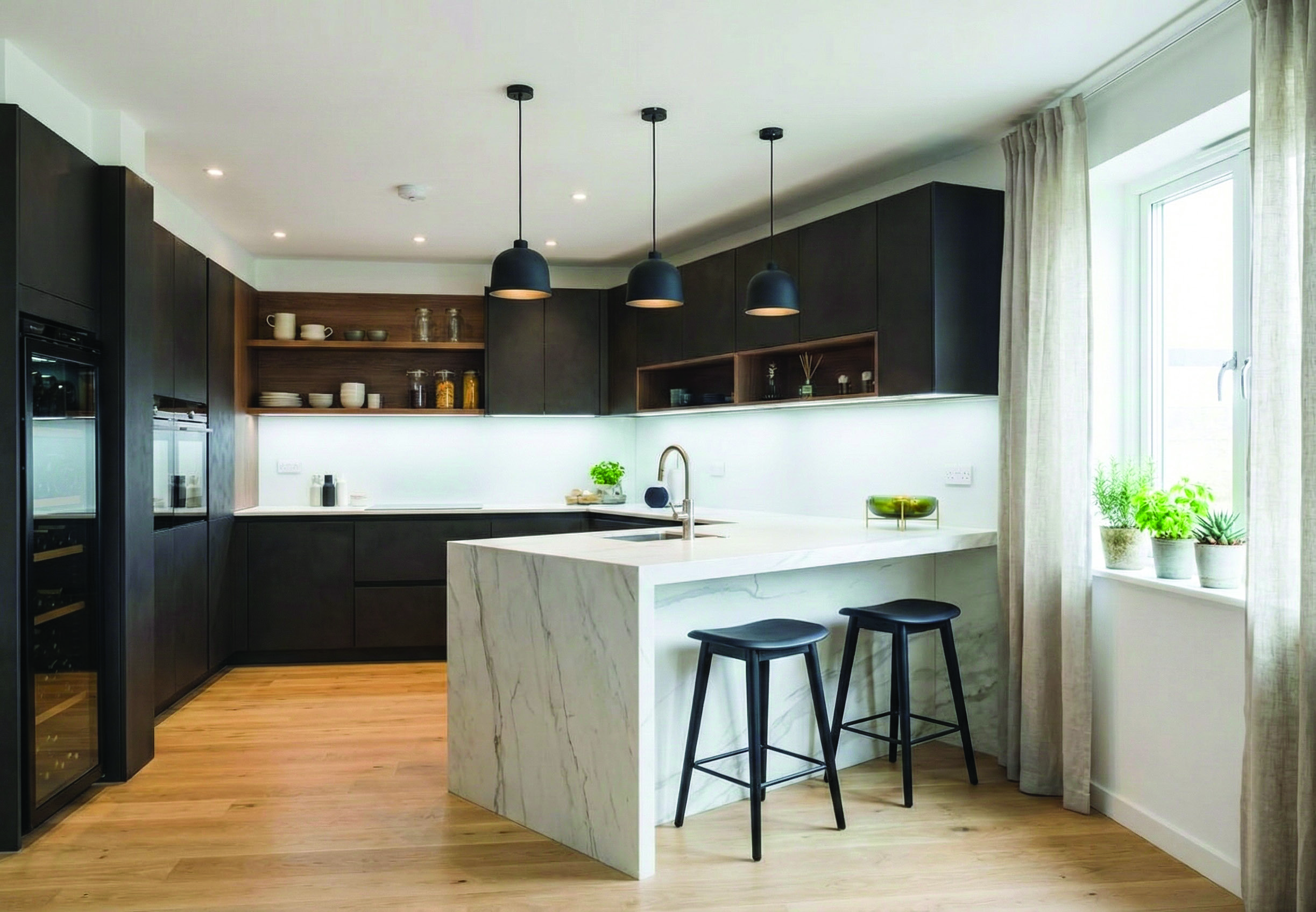 Signature kitchen and living space